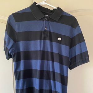 Banana Republic Blue Striped Polo Shirt